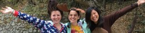 Smiling counselors dress in pajamas for Wacky Wednesday at Tilden Outdoor Camp in Berkeley